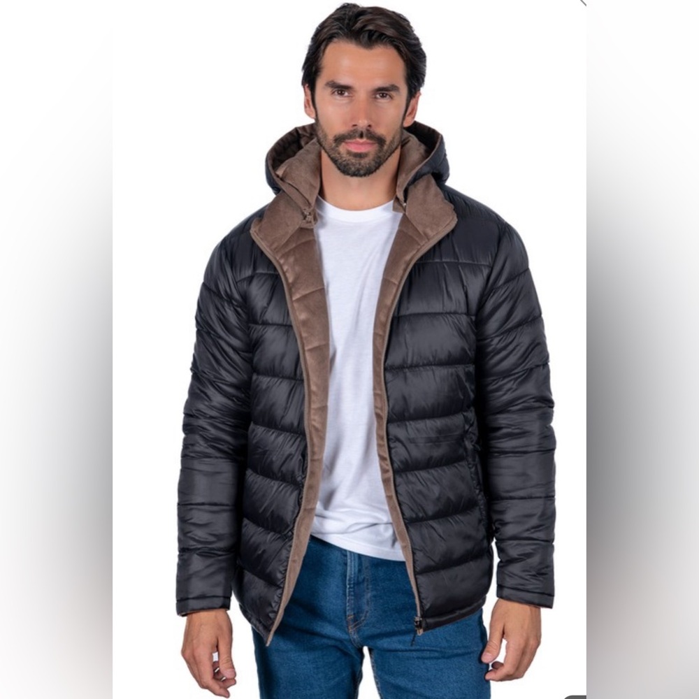 Men’s Reversible puffer/corduroy jacket - Picture 2 of 2